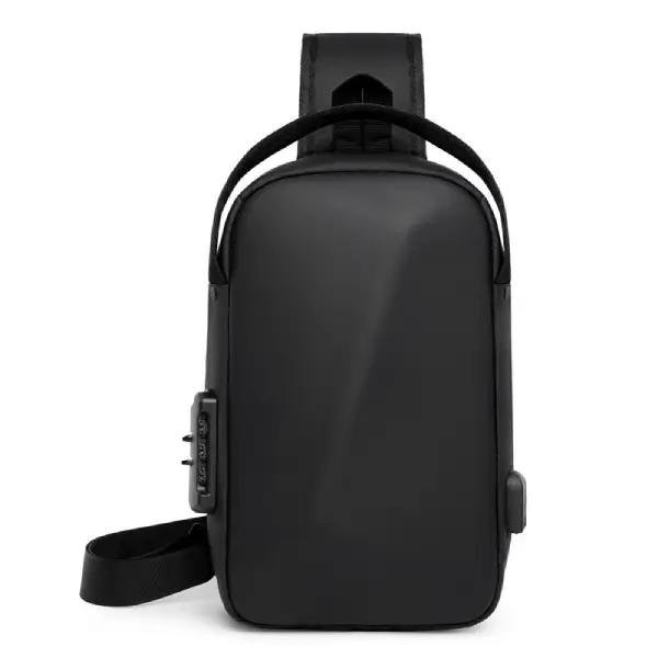 Custom Waterproof Anti-Theft Combination Lock Usb Crossbody Bag Chest Bag For Men - CBB-4177